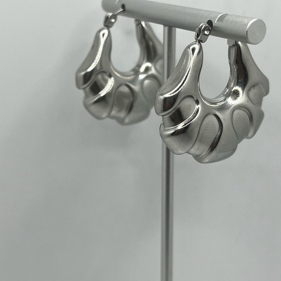 CEEANA LIFESTYLE Jewelry - STAINLESS STEEL  CHUNKY EARRING